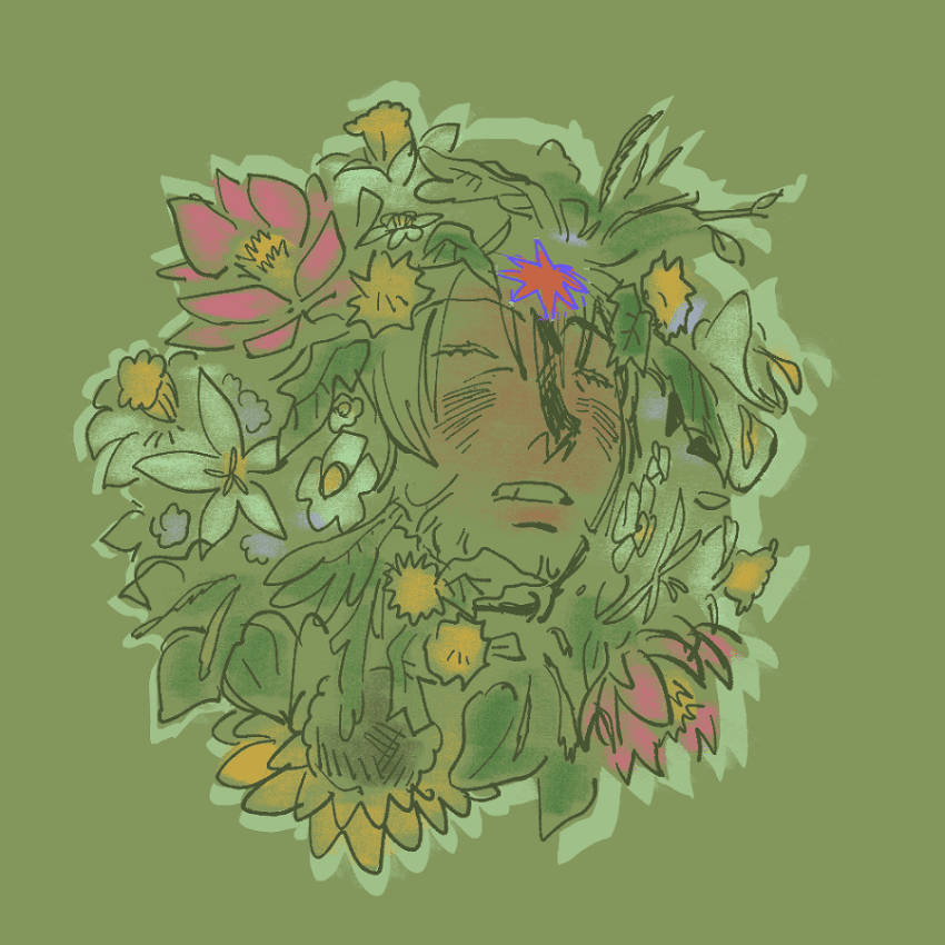 tals head in flowers
